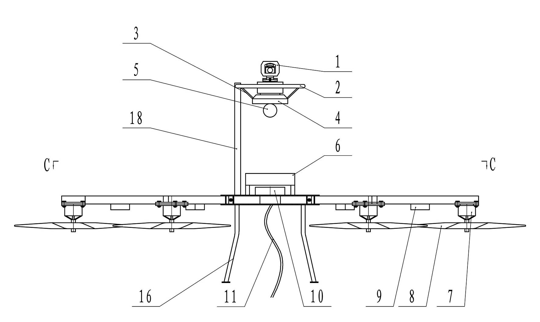 Multi-shaft video electric aerocraft for bridge inspection