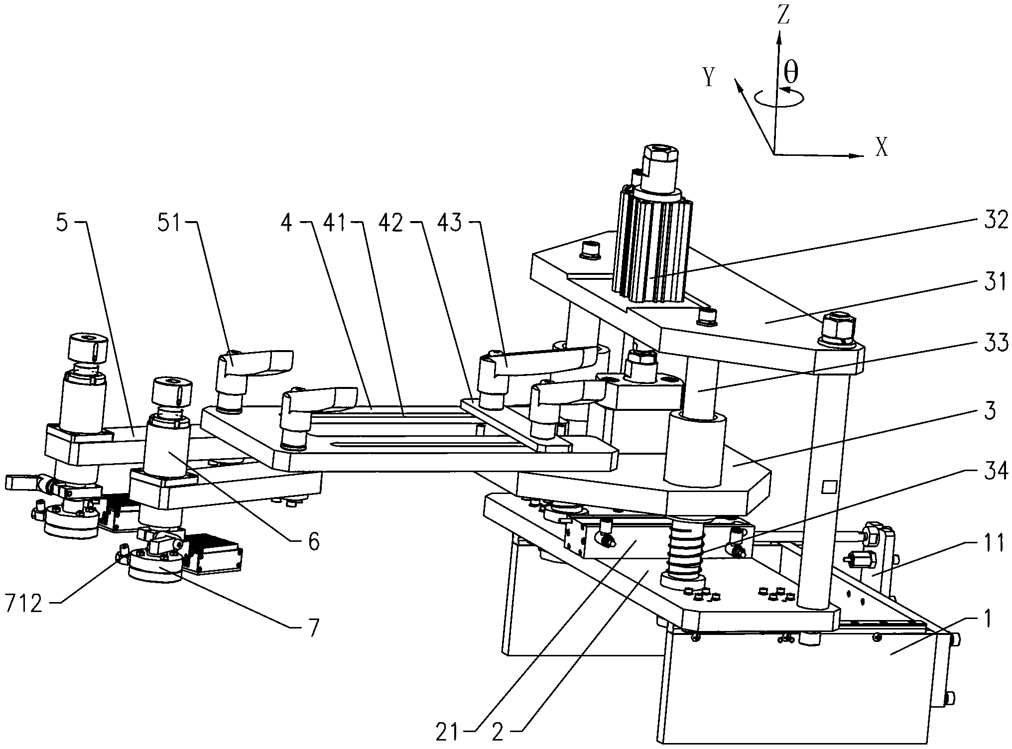 Double-point compressing device