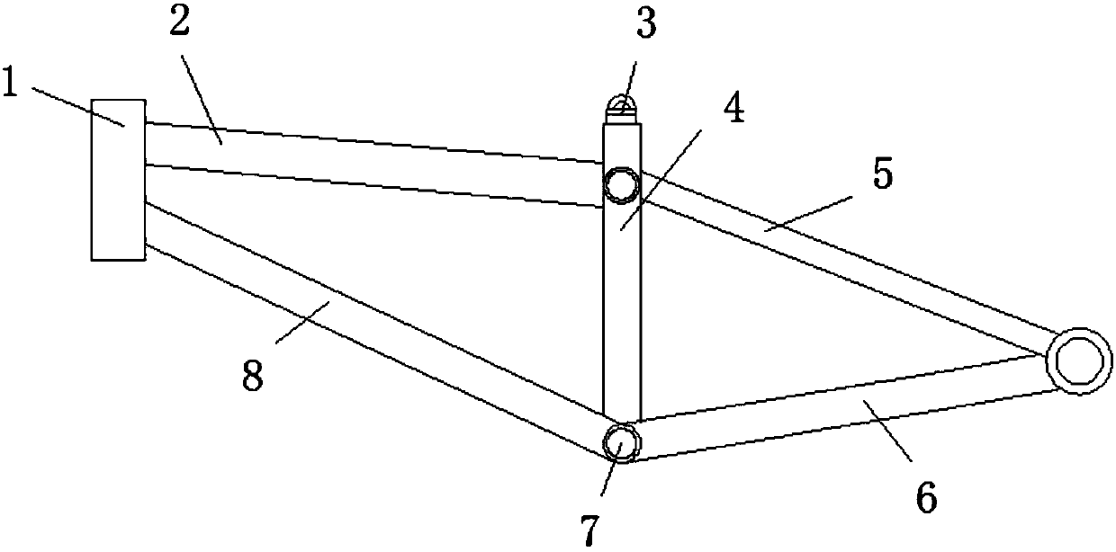 A bicycle trunk capable of lowering movements