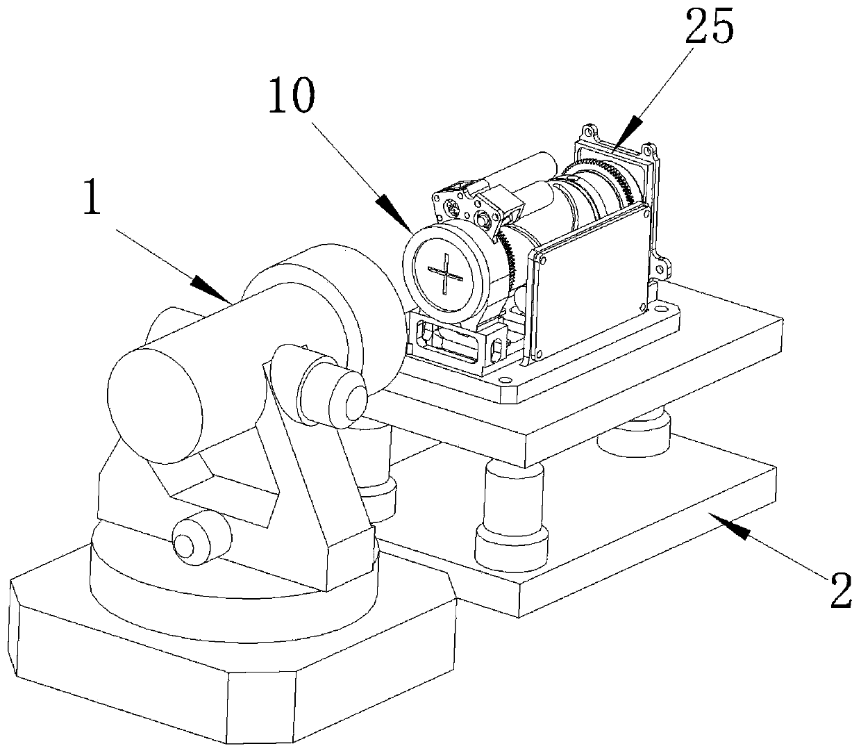 Mobile lens group attitude measurement device and measurement method