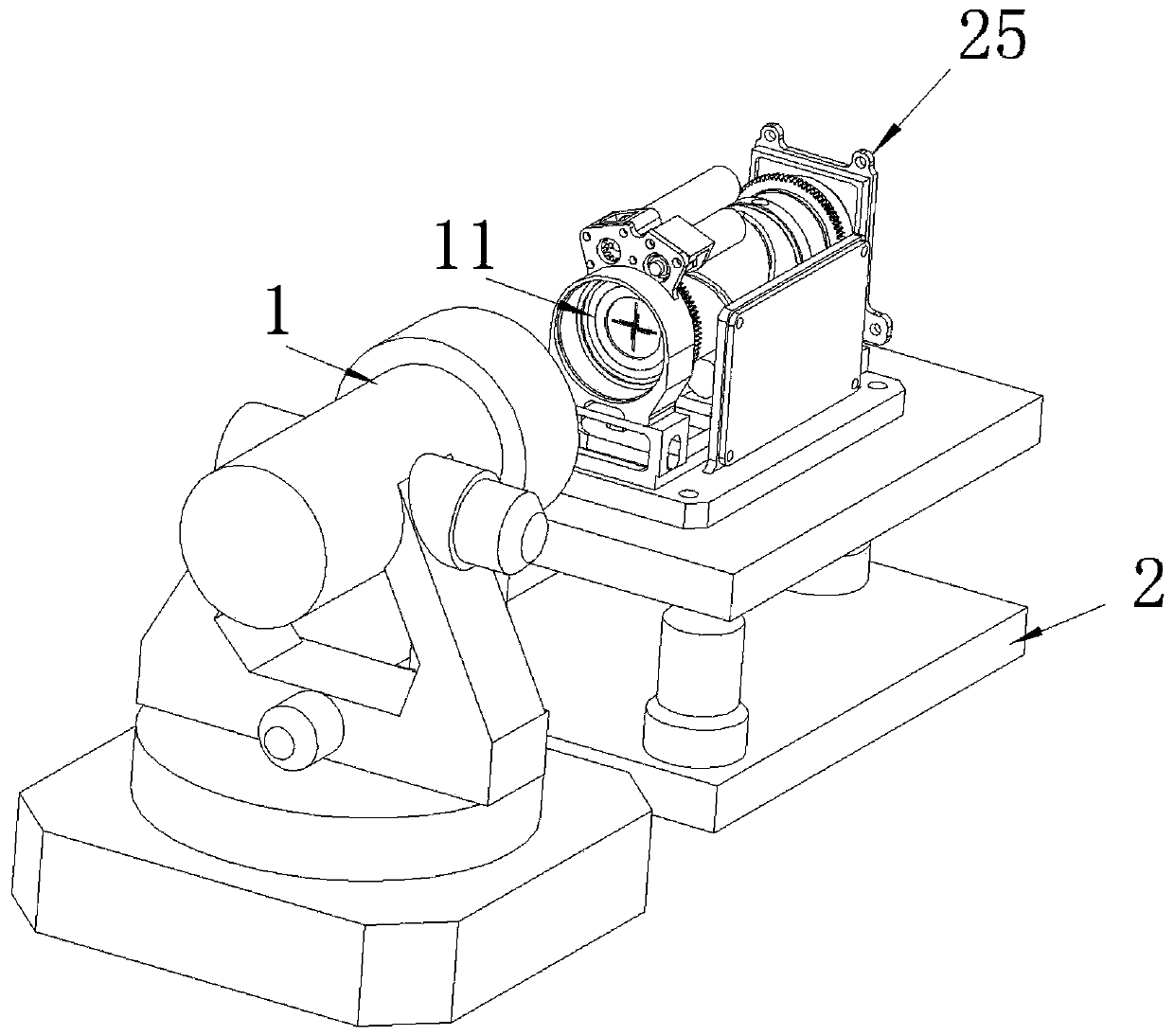 Mobile lens group attitude measurement device and measurement method