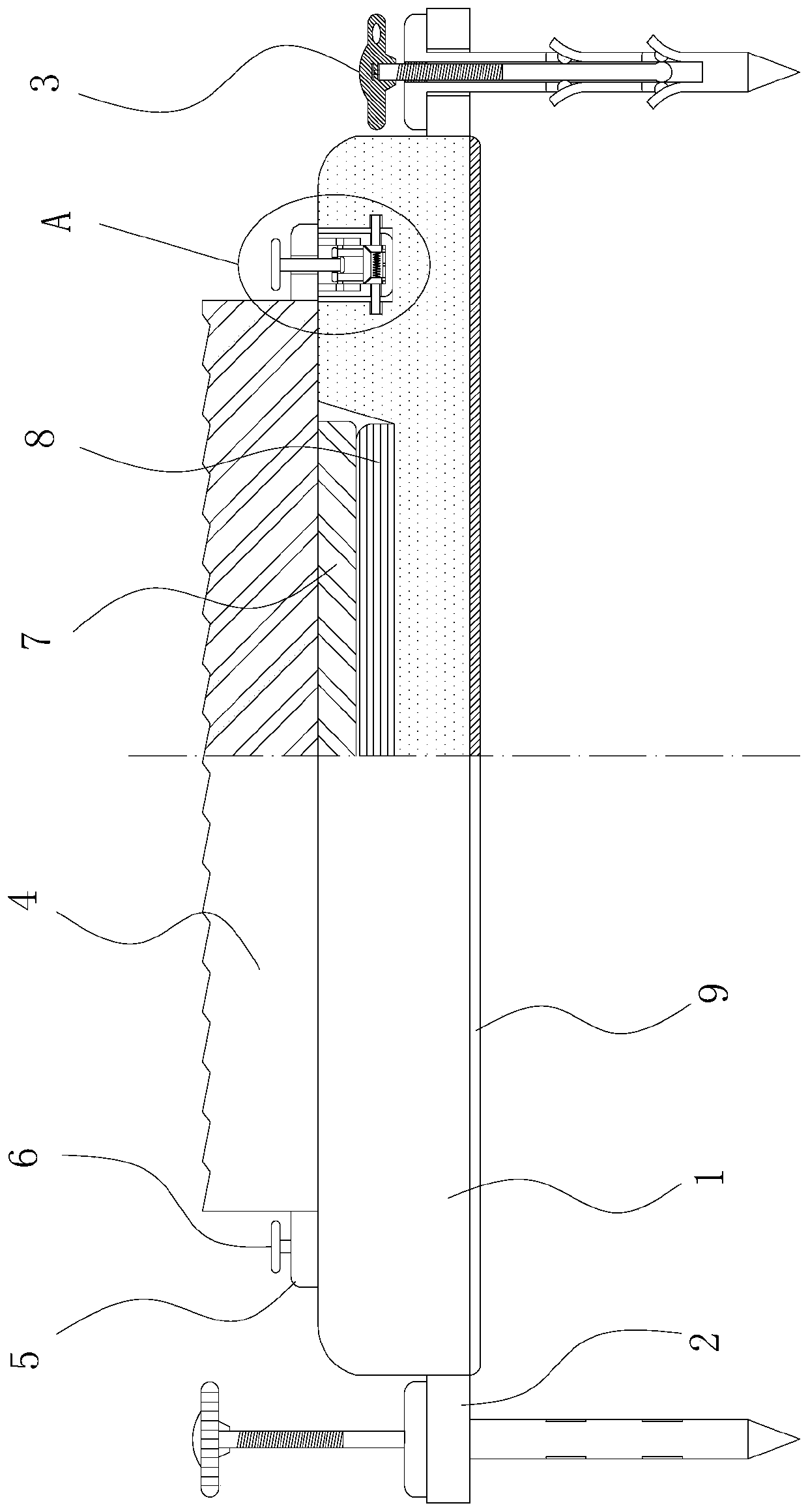 Rapid installation device for mining equipment