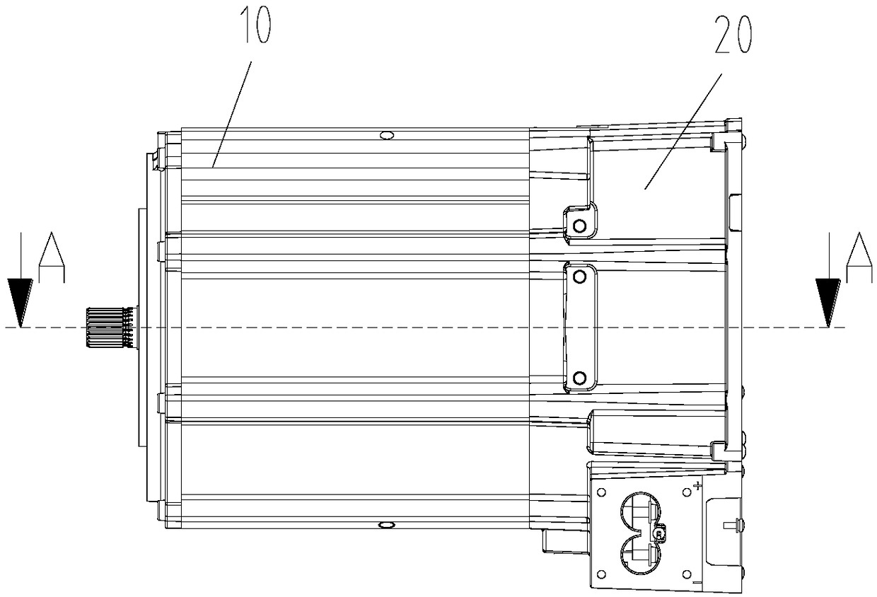 Integrated motor and automobile with same