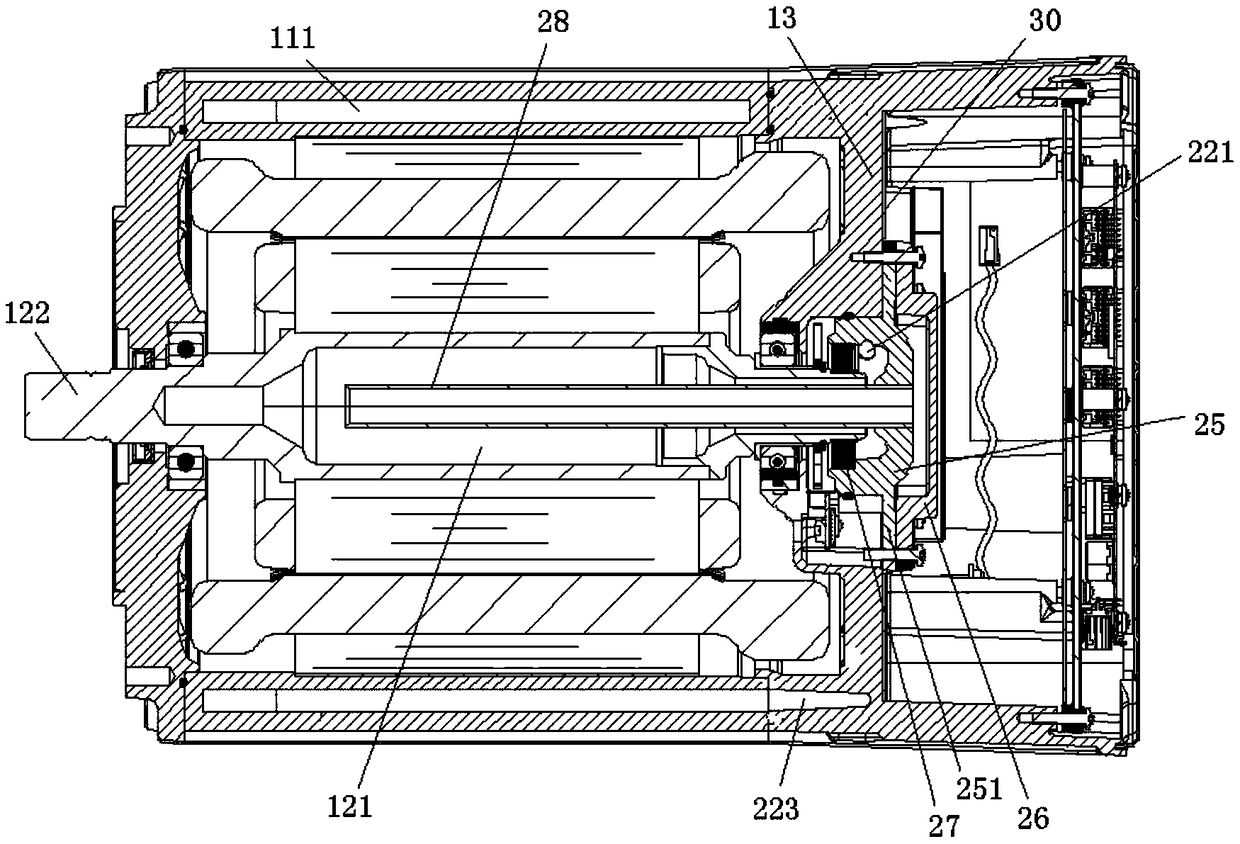 Integrated motor and automobile with same