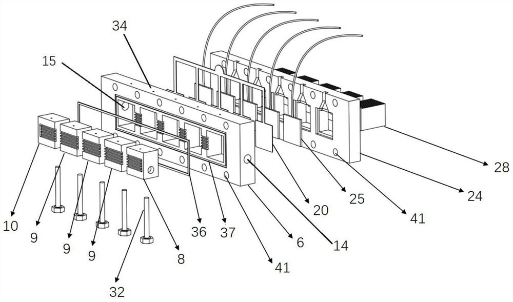 Sectional type fuel cell clamp