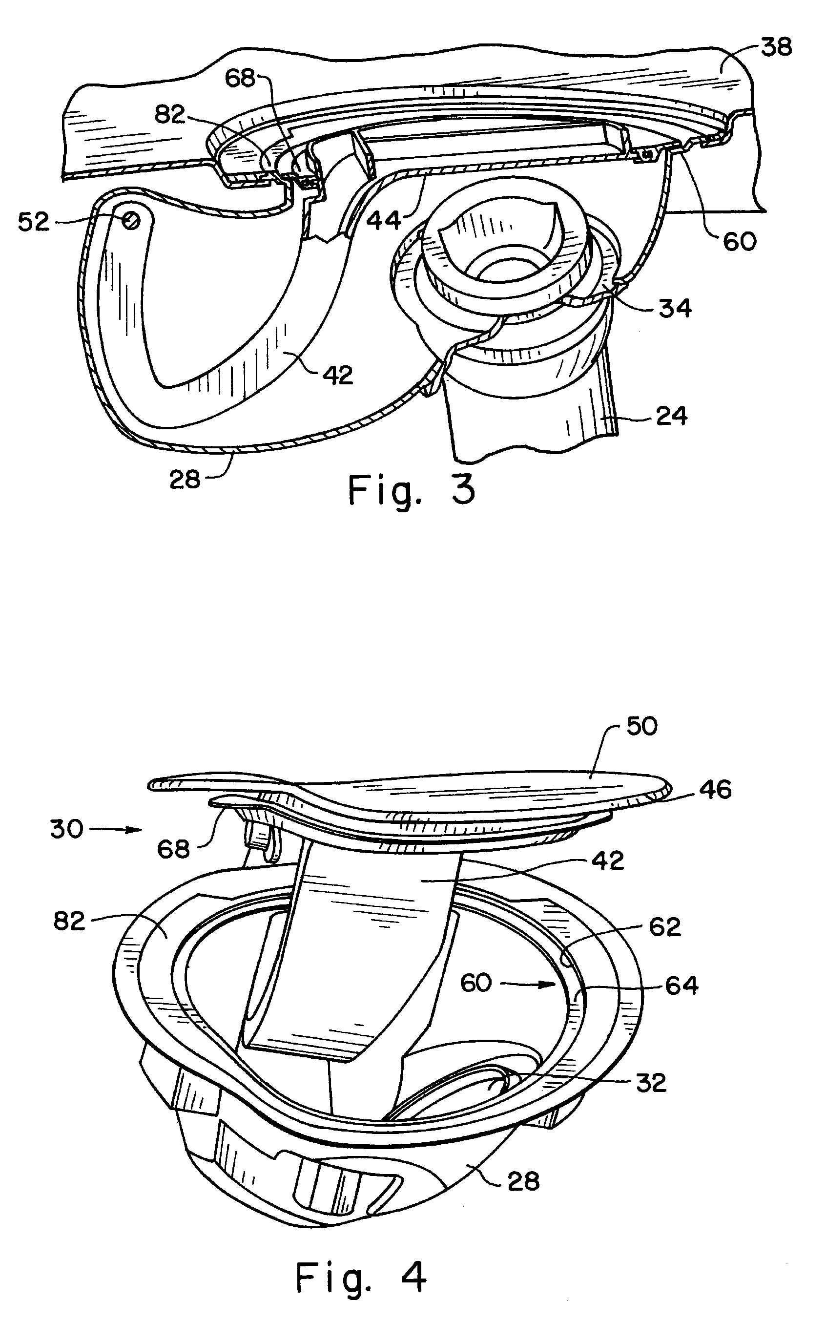 Hinge mounted fuel housing seal