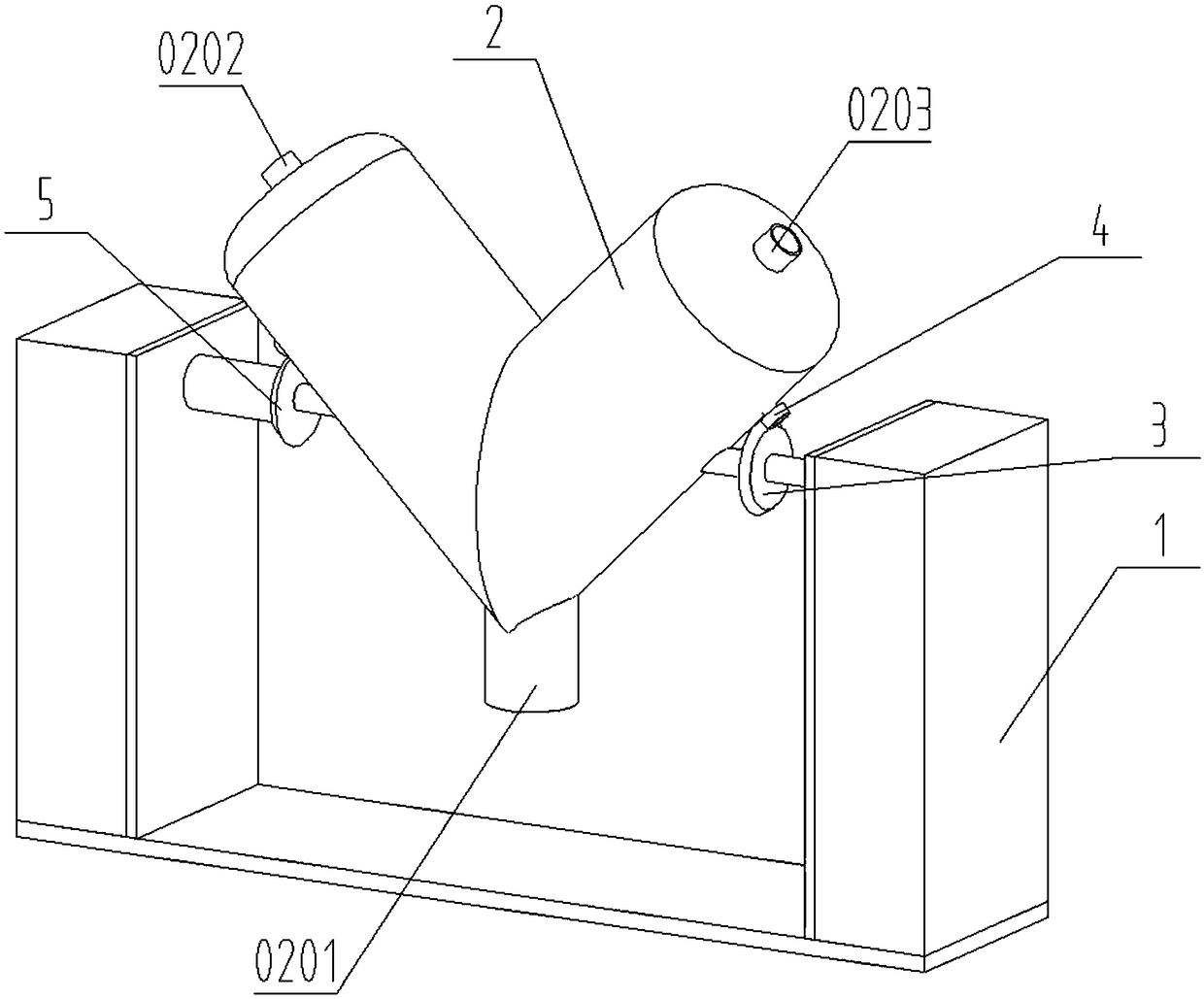 Method for processing medicaments on basis of V-shape mixing equipment