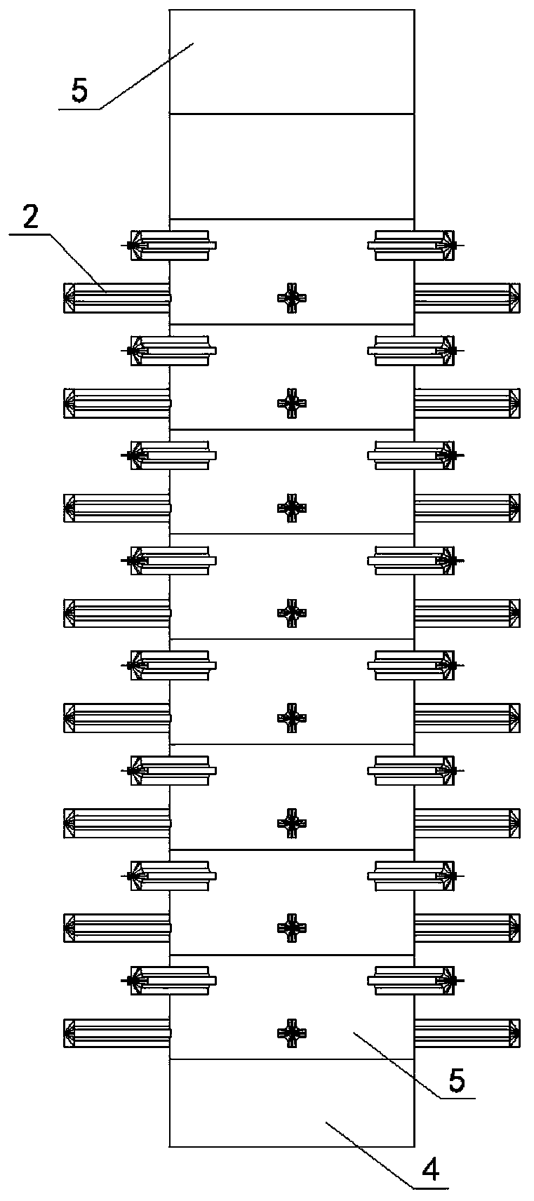 Two-wall hollow fabricated root-type open caisson foundation