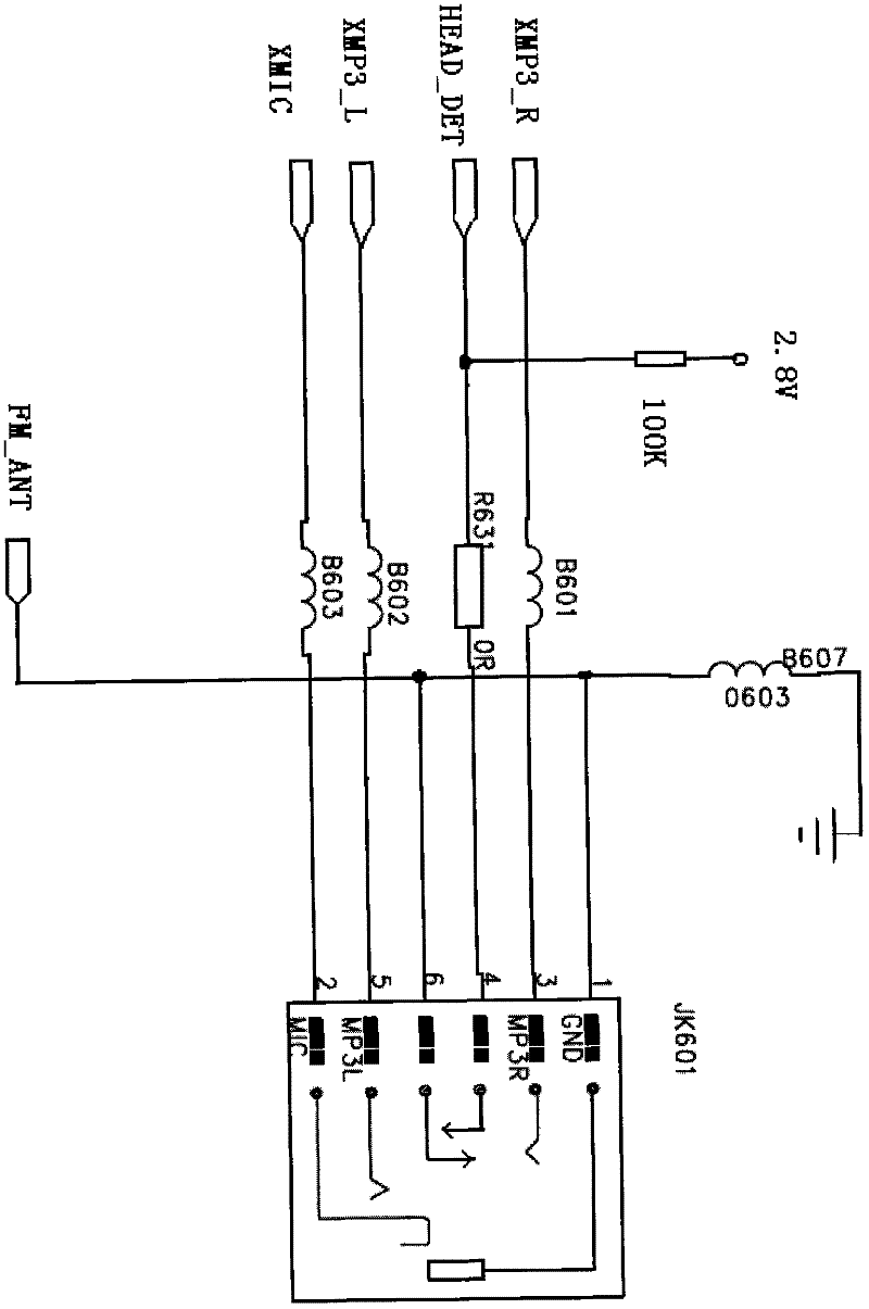 Double contact mobile phone headphone socket