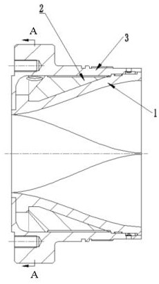 Manufacturing method of round-to-square complex inner cavity structure