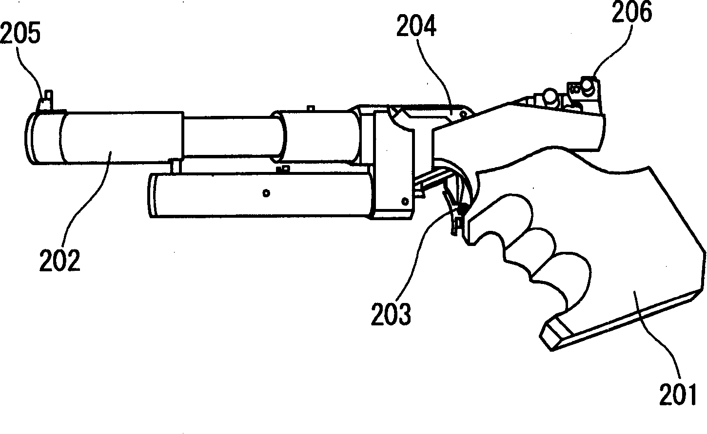 Light-emitting gun for handgun and rifle