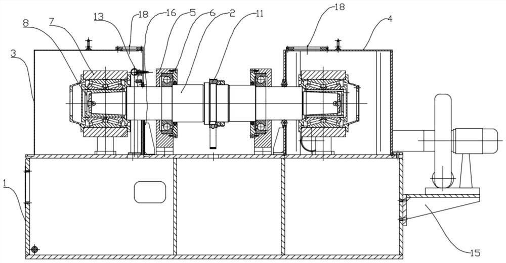 Waterproof and dustproof integrated testing machine for subway axle box bearing