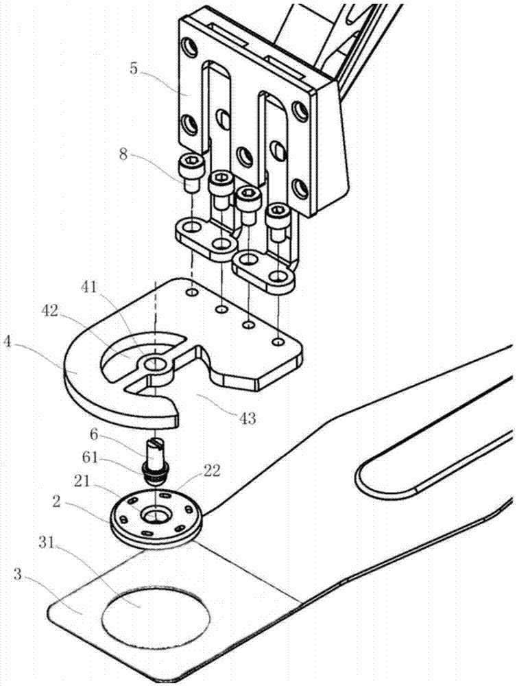 Special presser foot for sewing snap fastener and snap fastener sewing method