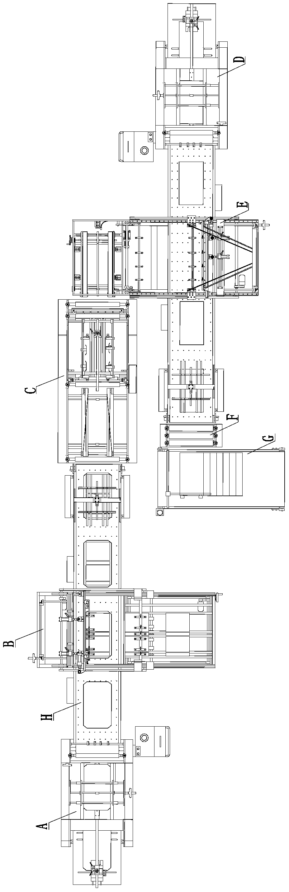 Full-automatic production line of hard covers