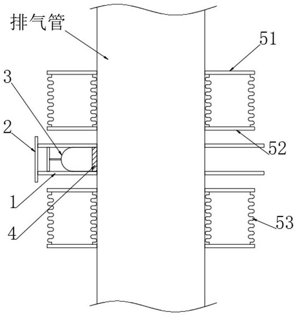 Overpressure early warning device for rubber pipe vulcanization waste gas emission