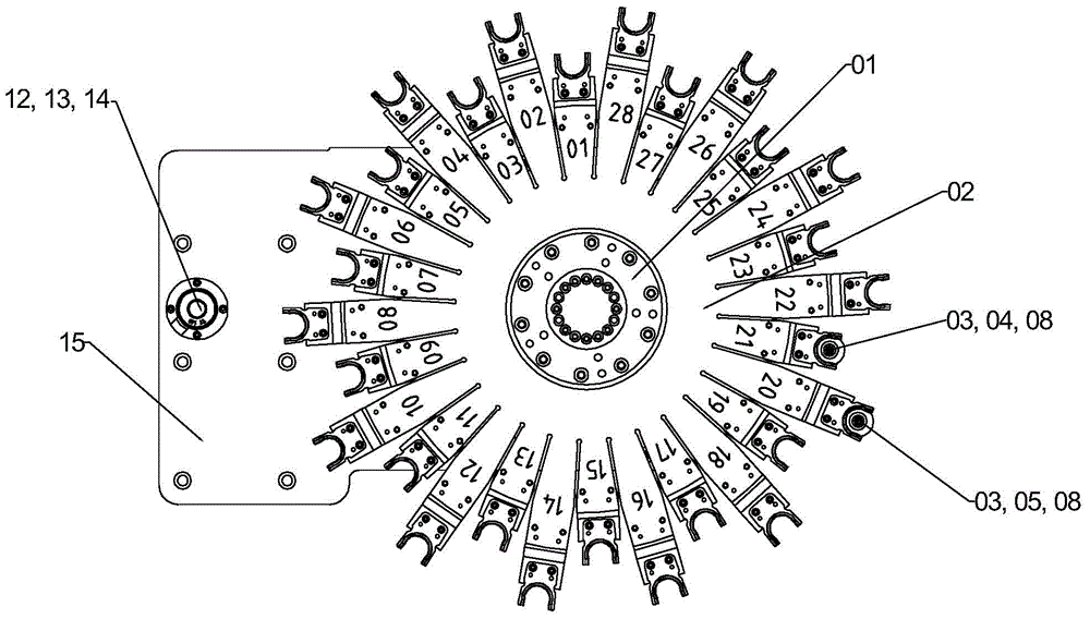 Two-layer disk type tool changer device