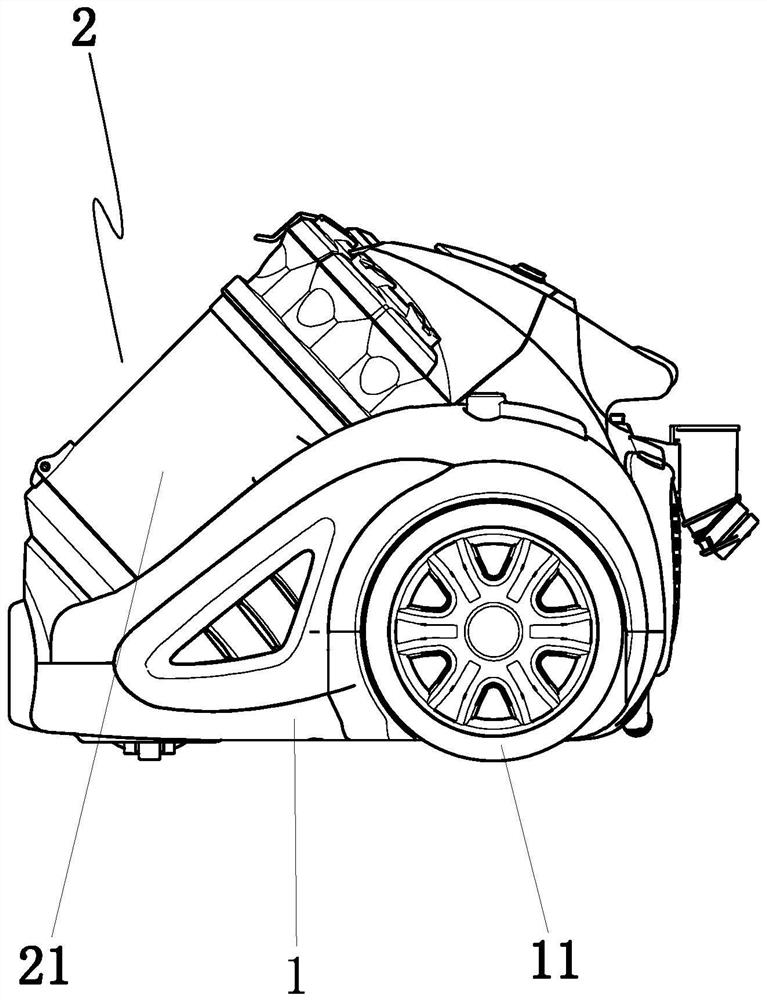 An inner double-inlet multi-stage separation vacuum cleaner