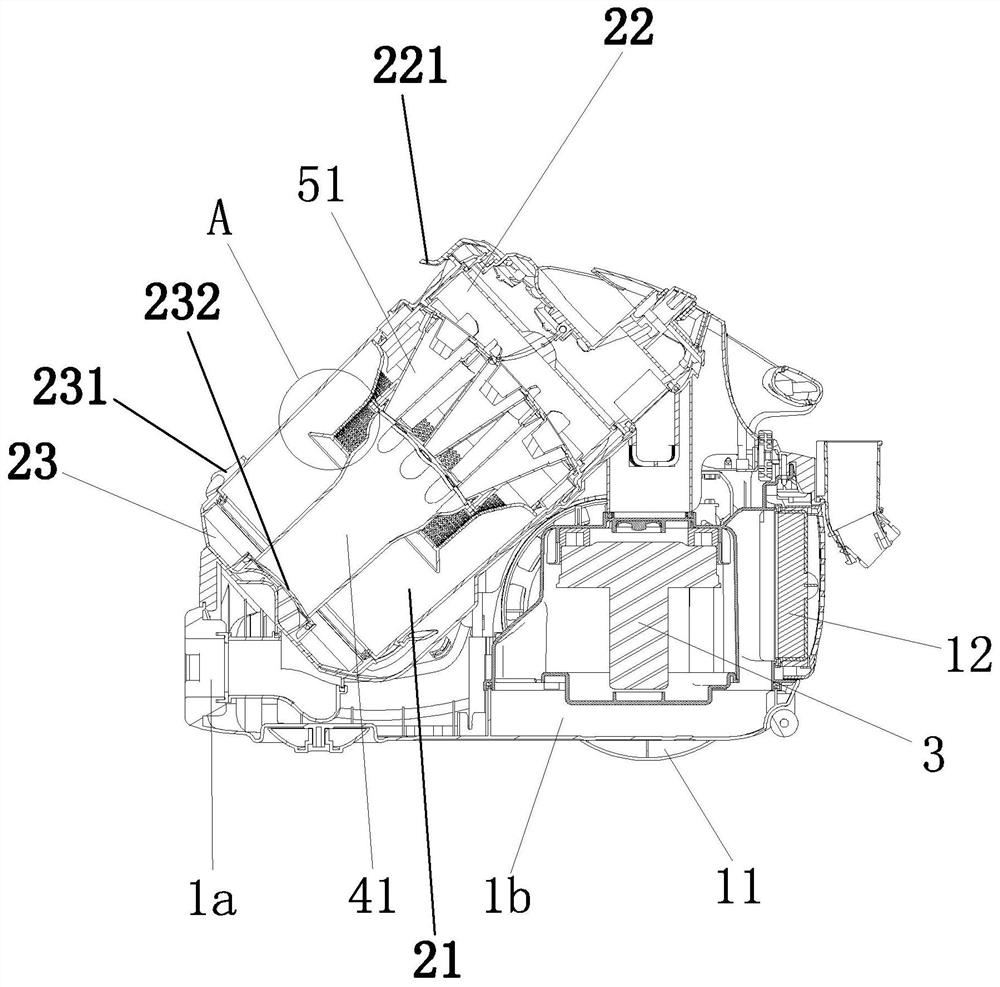 An inner double-inlet multi-stage separation vacuum cleaner