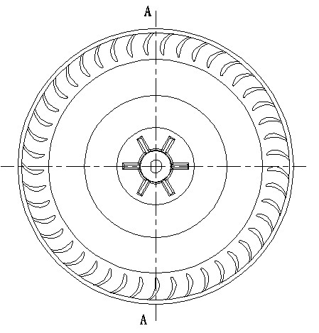 Centrifugal fan impeller for range hood