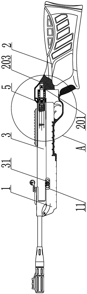 A shock-absorbing air gun