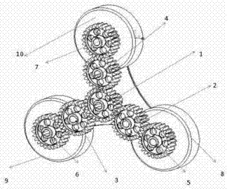 Four-wheel driven stair climbing mobile robot