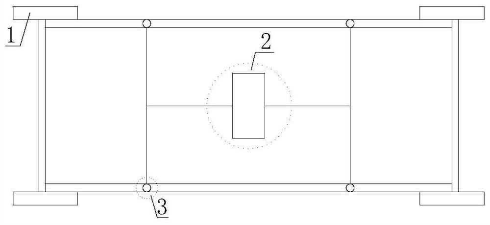 Auxiliary device for multi-point measurement by using geological radar