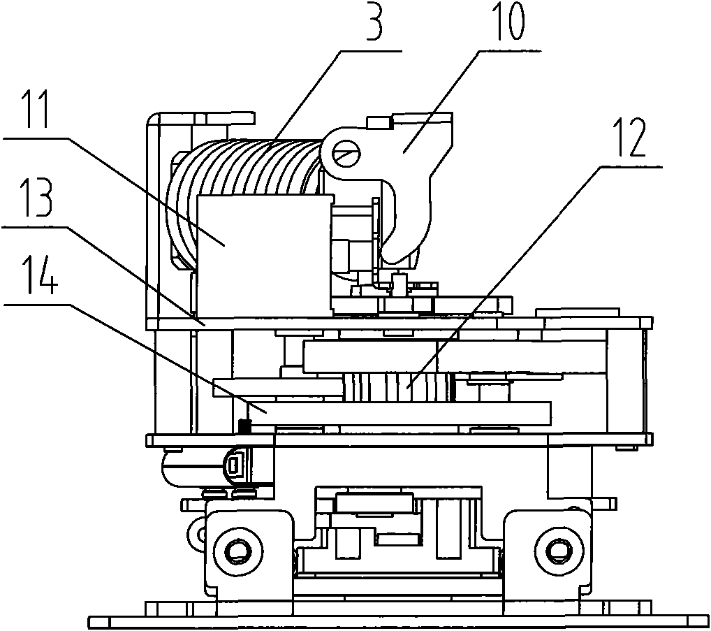 Energy-storing system of energy-storing electrically operated device