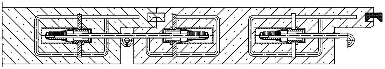 Taper spring sleeve for prefabricated parts of underground comprehensive pipe gallery - card sleeve connection assembly device