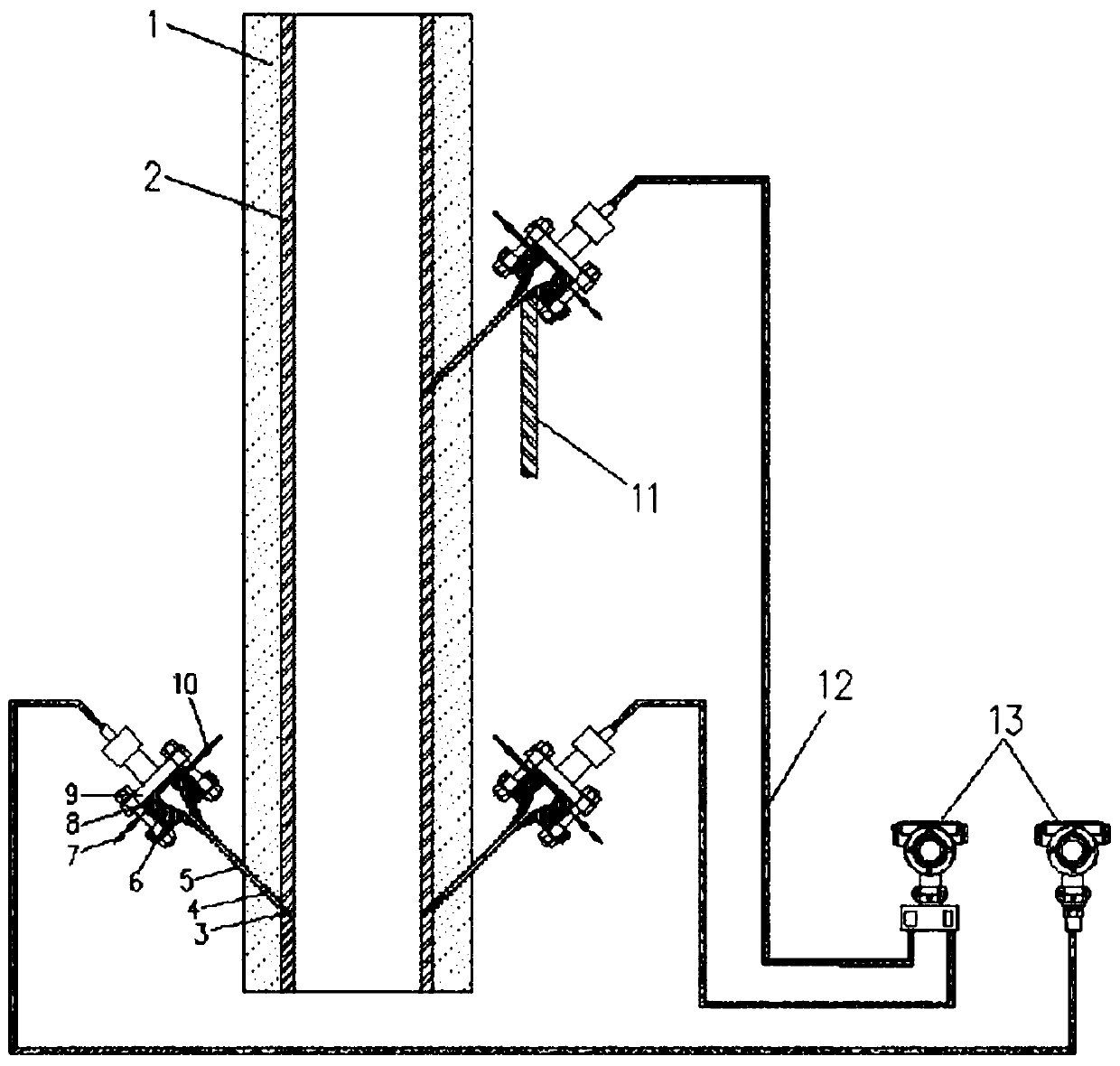 Liquid metal pressure information measuring device and system