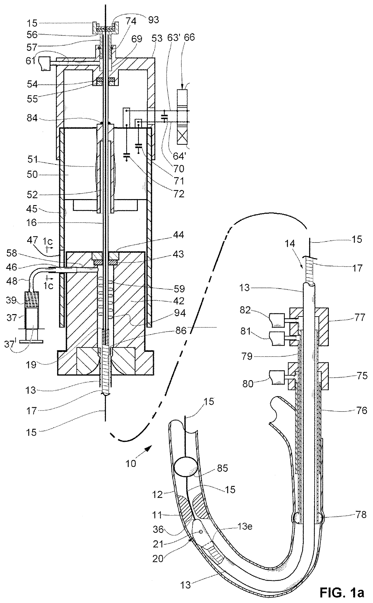 Rotary catheter drive unit containing seal-sets