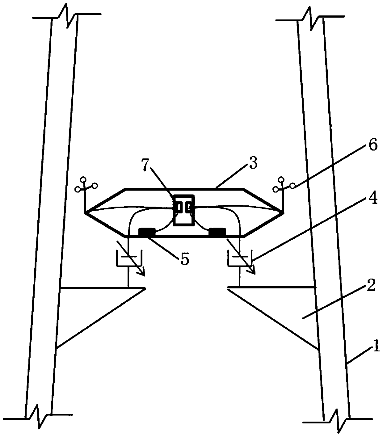 A semi-active control method and system for vortex vibration of a stiffened beam of a suspension bridge with a floating system