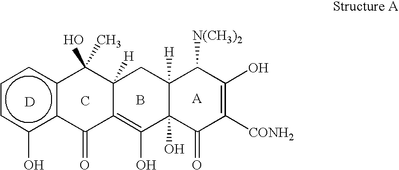 Controlled delivery of tetracycline compounds and tetracycline derivatives