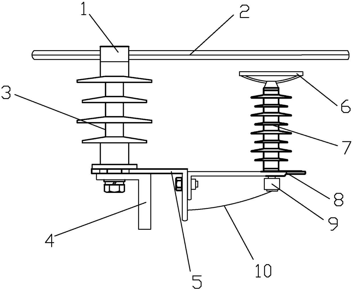 Annular tripping type zinc oxide arrester with fault indication