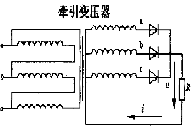 Pulsating direct current traction electric power supply system