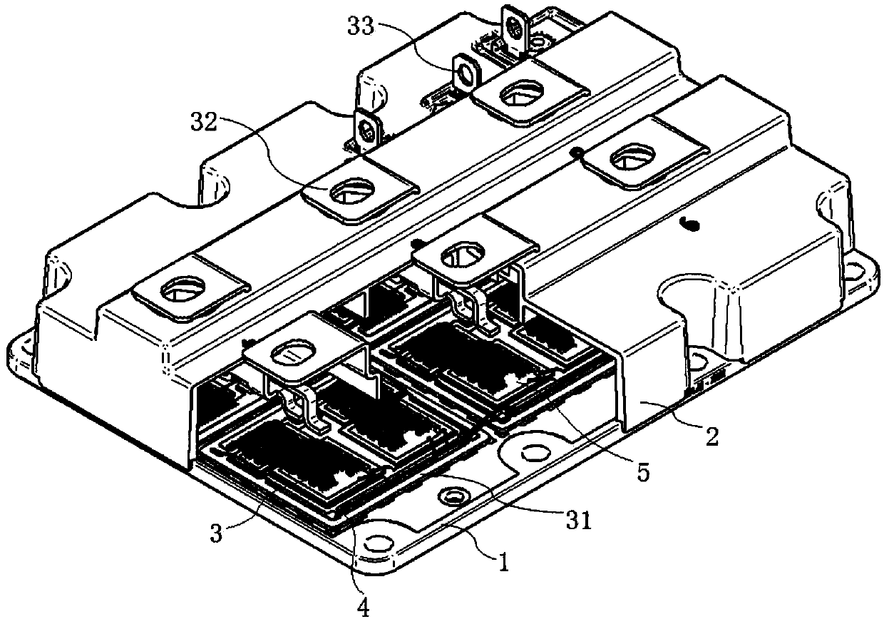 Power semiconductor module packaging structure