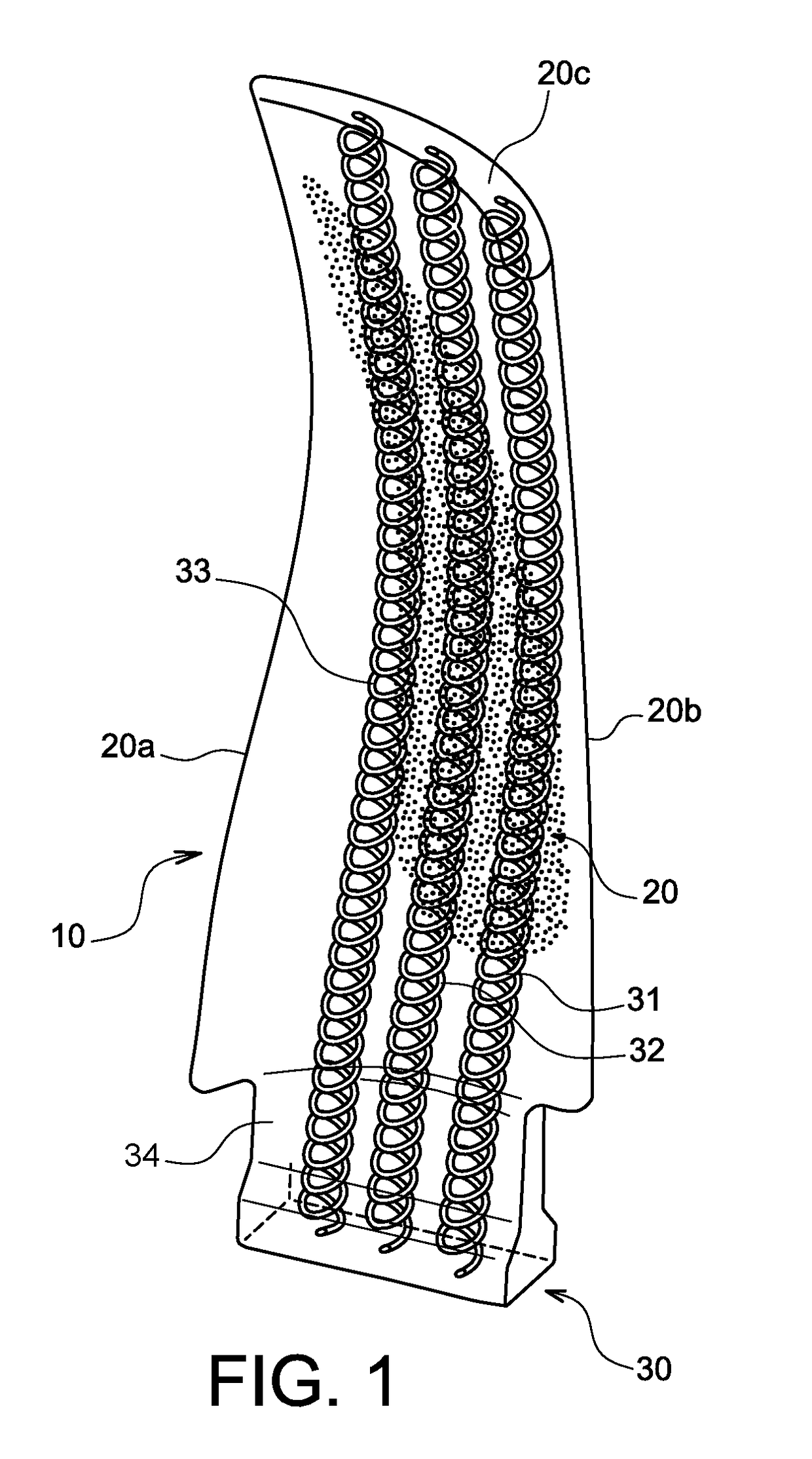 Method for manufacturing an oxide/oxide composite material turbomachine blade provided with internal channels