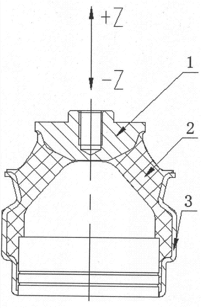 Rubber composition of automobile motor suspension