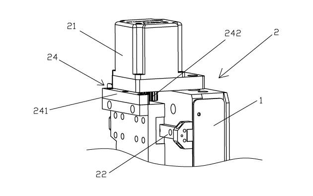 Linked swing gun device of hot air seam sealing machine