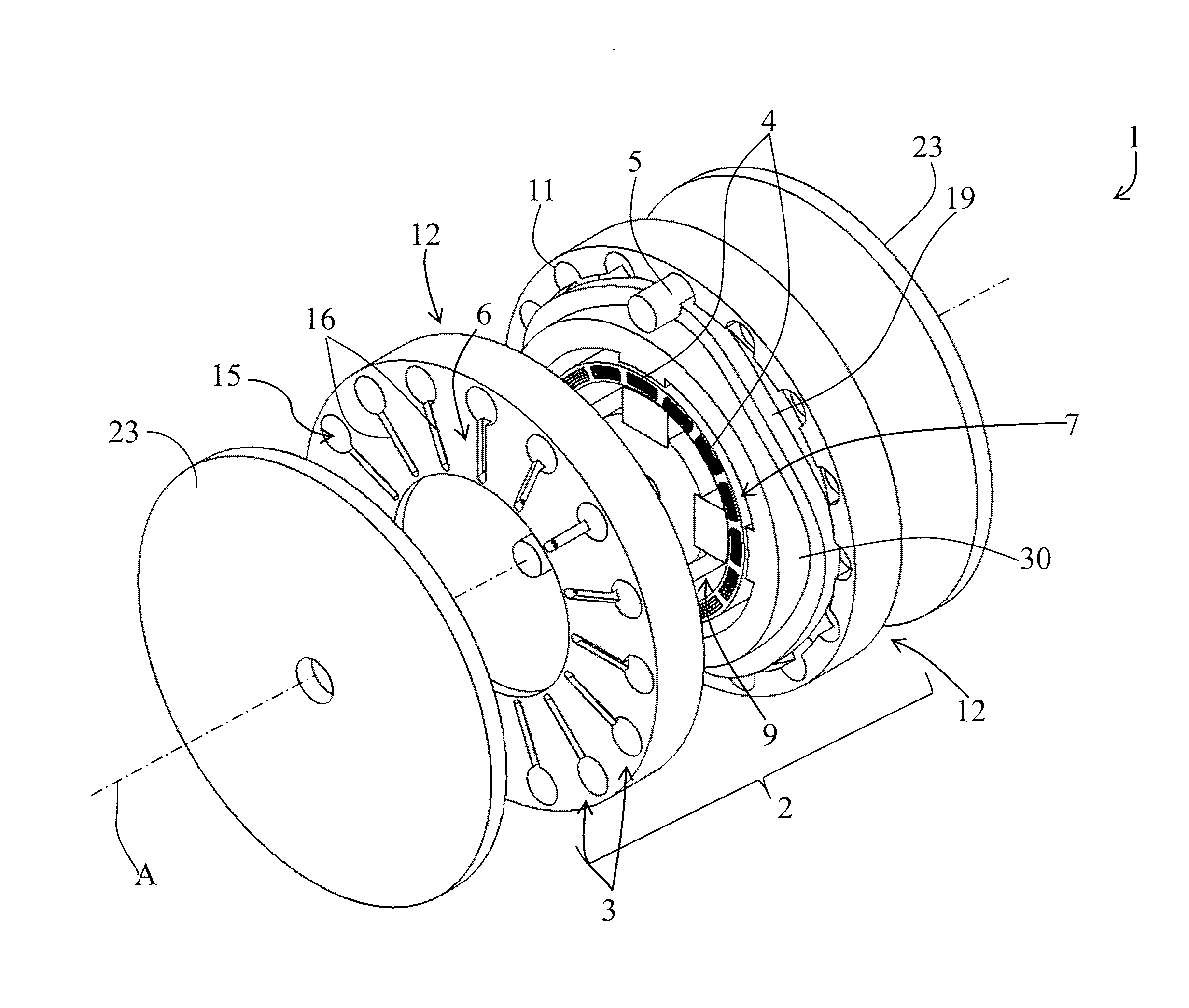 Thermal generator with magnetocaloric material