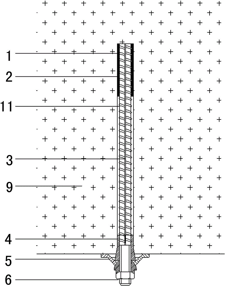 A prestressed full-length anchor bolt support method