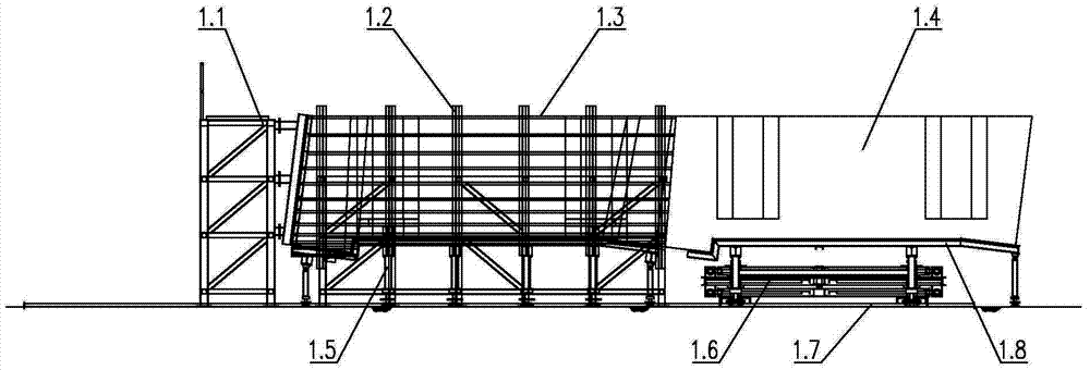 Mounting and constructing method for deepwater comb-shaped slide cross beam