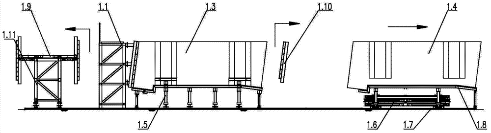 Mounting and constructing method for deepwater comb-shaped slide cross beam