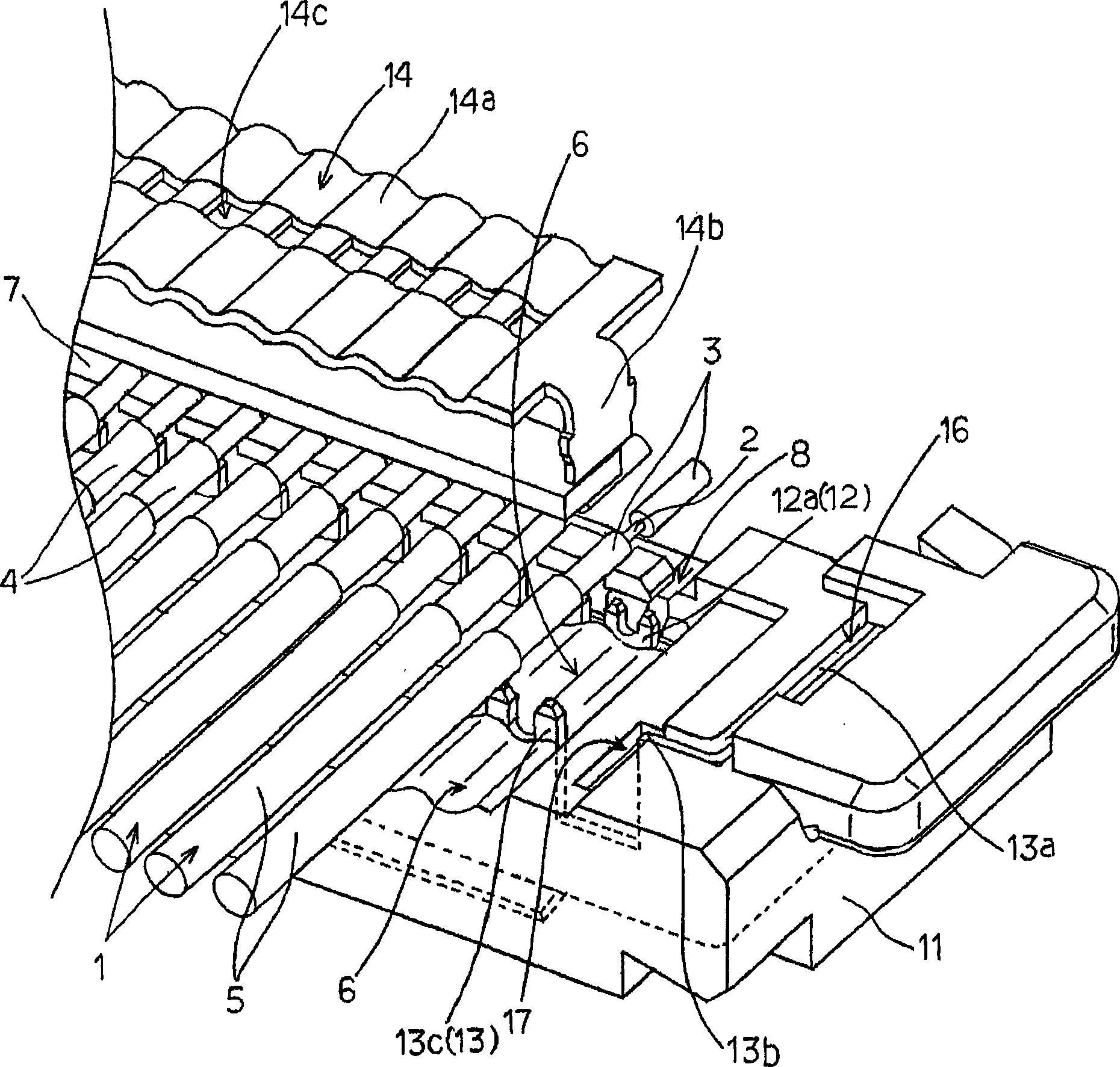 End connecting method for extremely fine coaxial cables