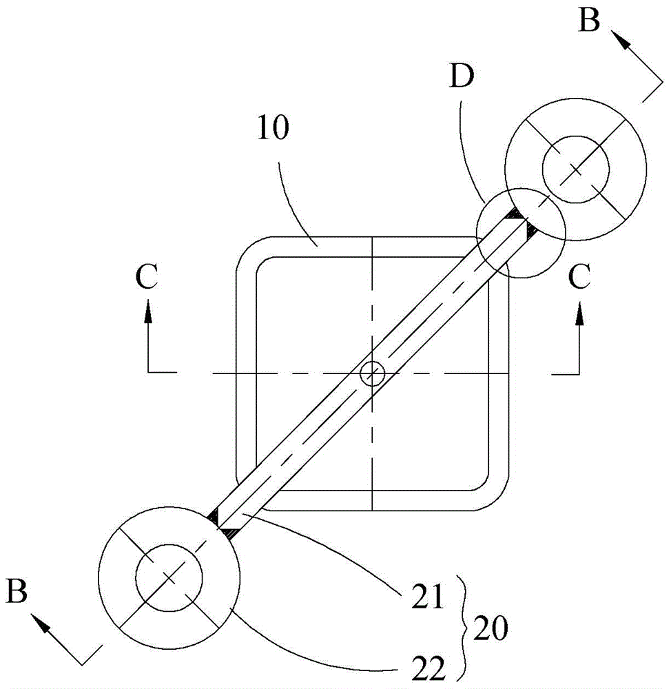 Main chord and its standard section, tower crane