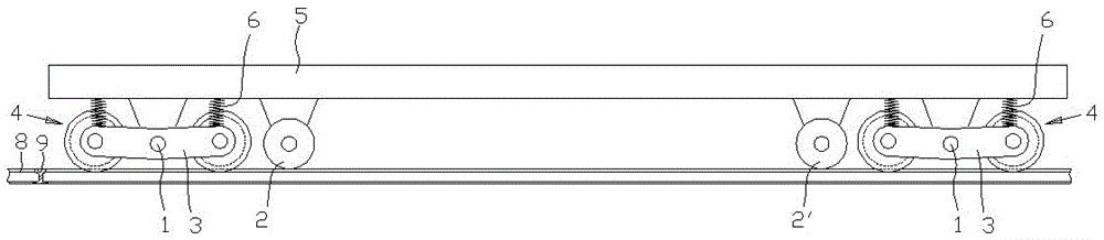 Rail flat car and seamless intersection steel rails used in fit with same