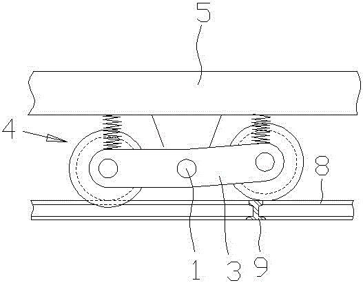 Rail flat car and seamless intersection steel rails used in fit with same