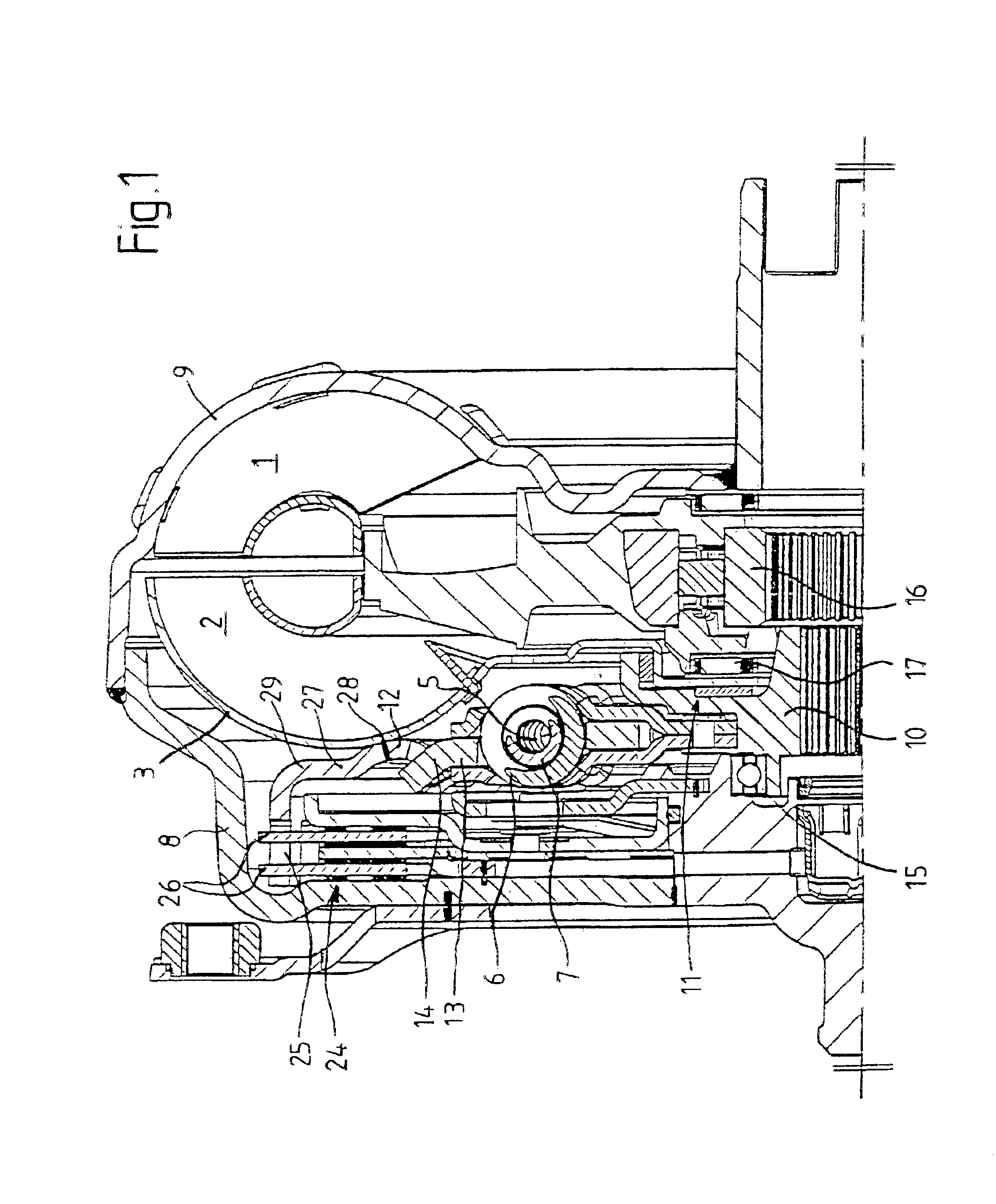 Hydraulic clutch with a turbine torsional vibration damper