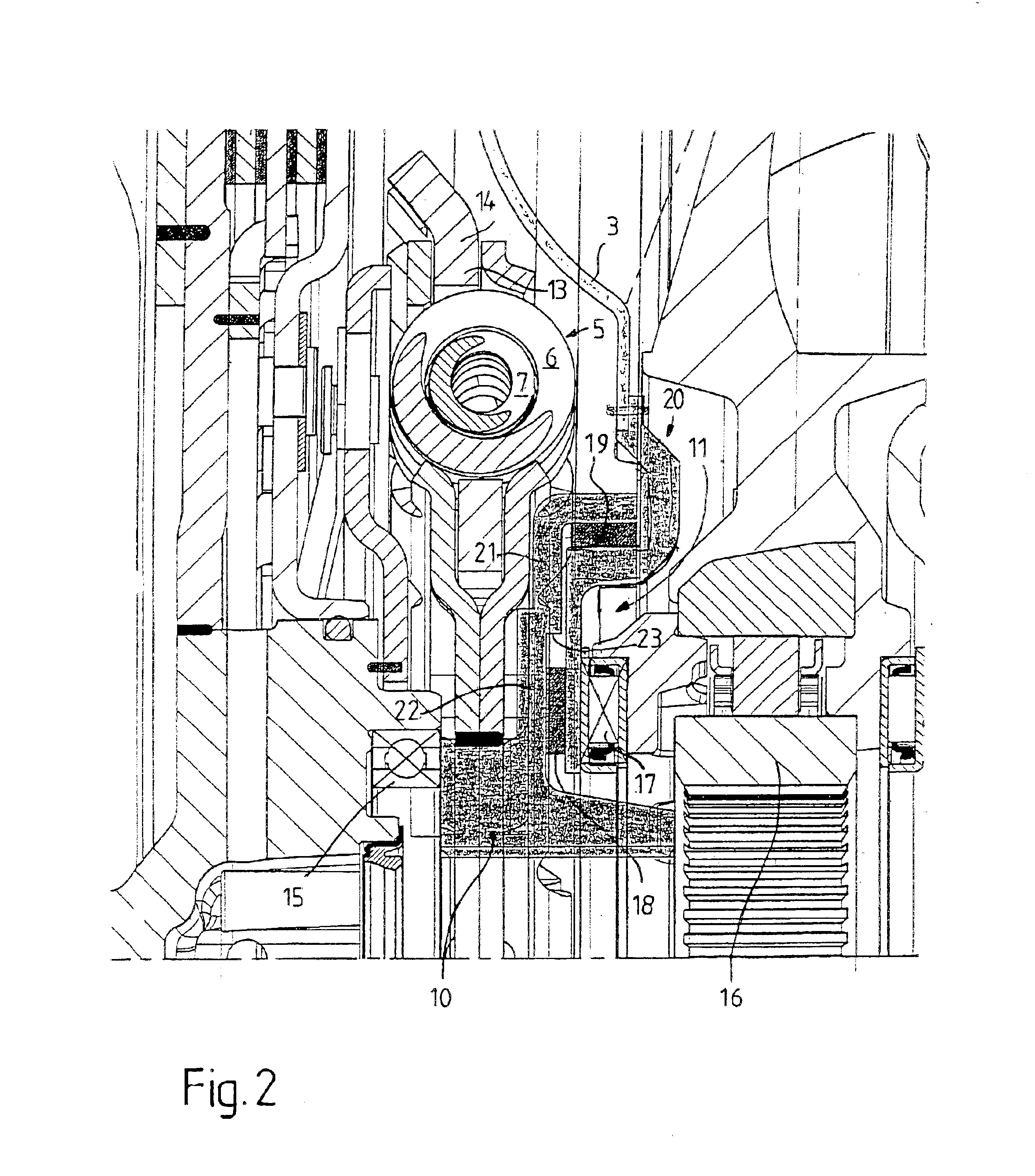 Hydraulic clutch with a turbine torsional vibration damper