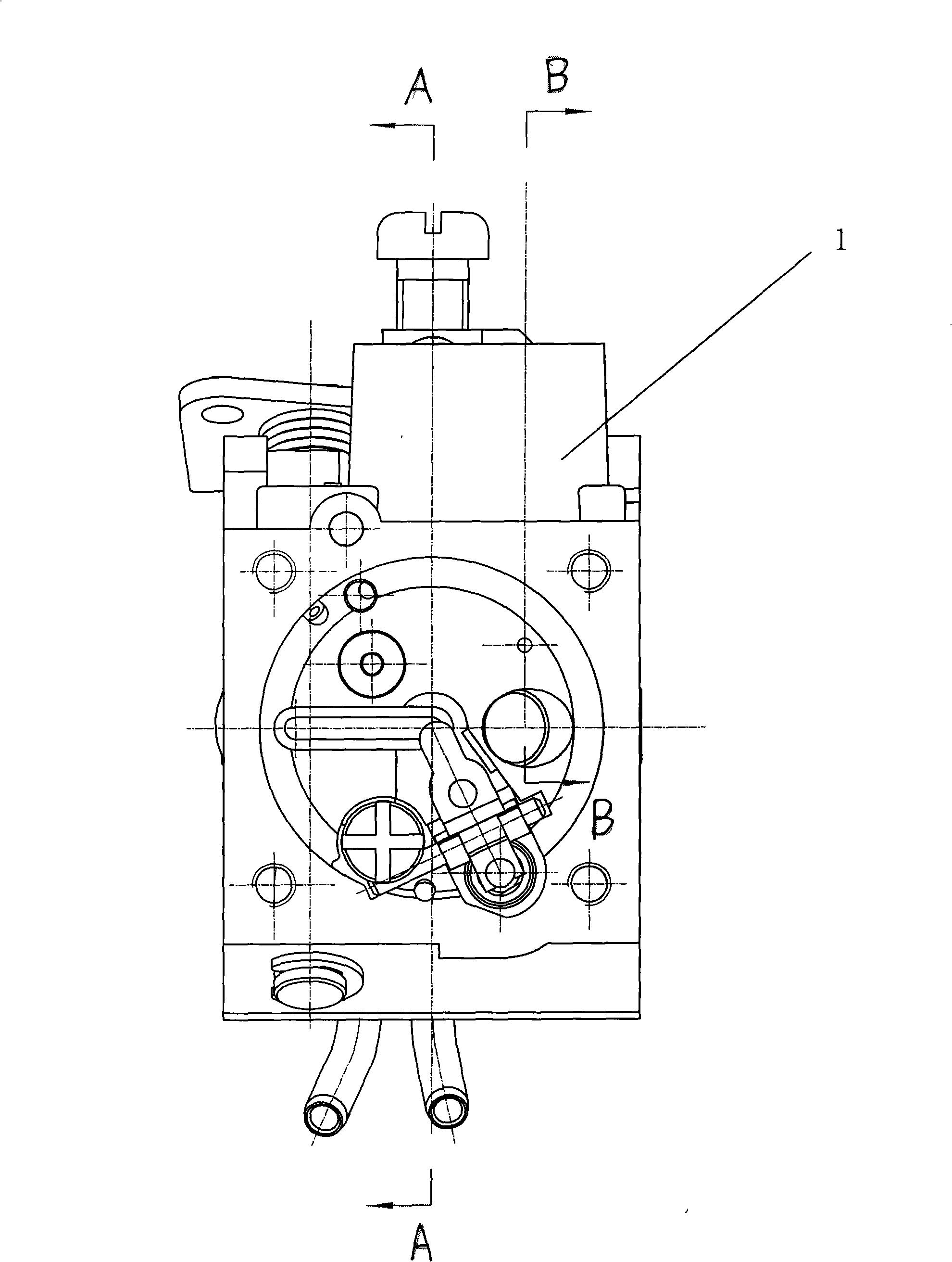 Carburetor for gasoline engine with needle valve provided with loose-proof sleeve