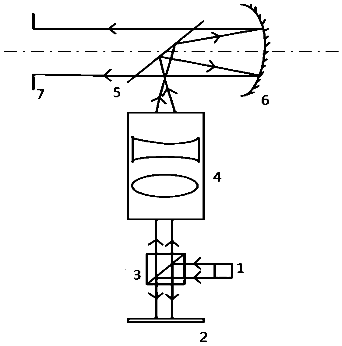 Folded optical system for motorcycle helmet